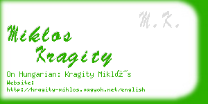 miklos kragity business card